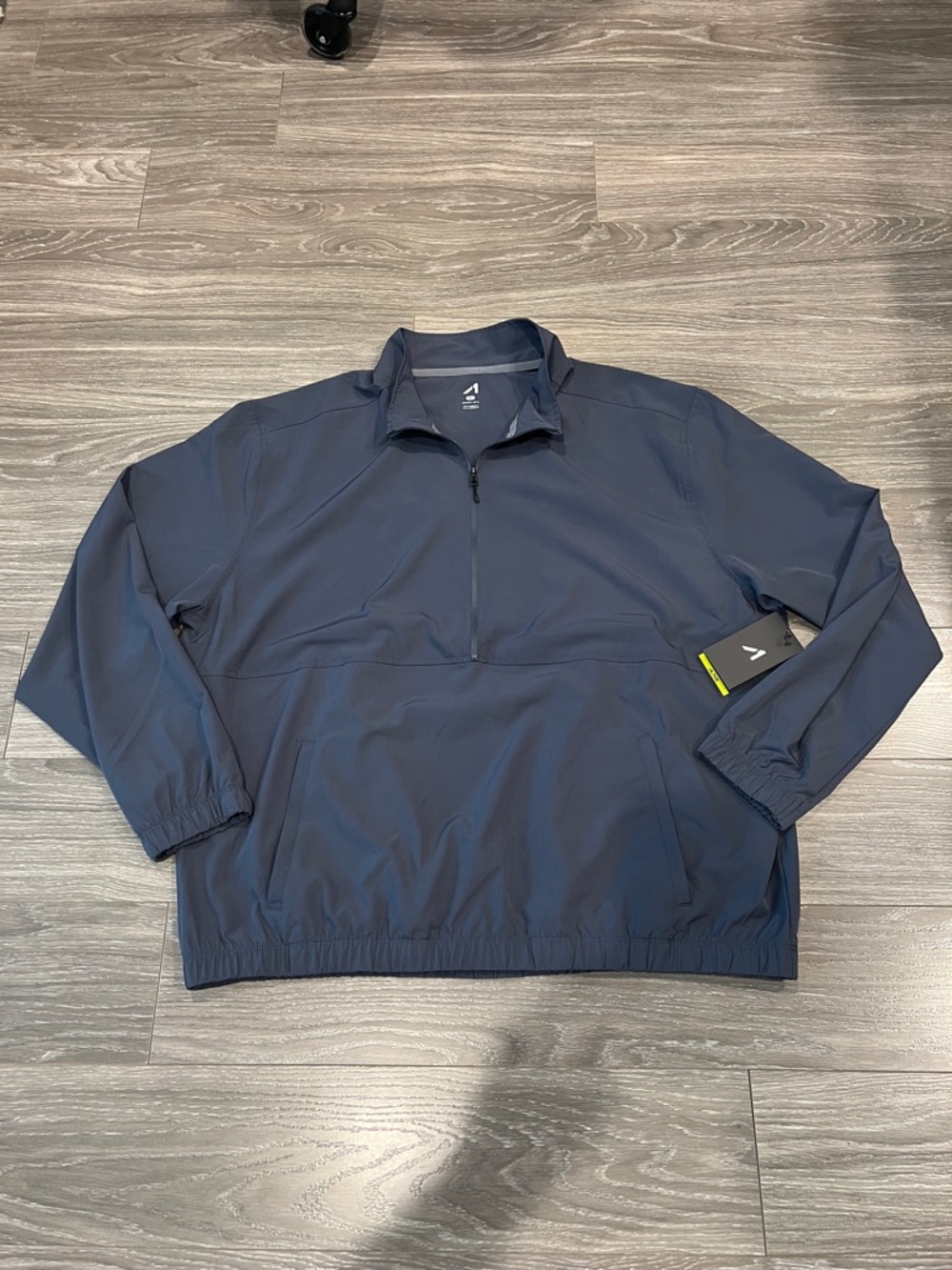 Men's Navy Quarter-Zip Windbreaker Jacket Ny Alive